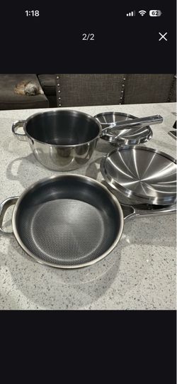 Pot and pans  8.5 inch pan Price is for each one   8.5 inch pot Used once  Brand: our place  Pick up only  Located in sun valley
