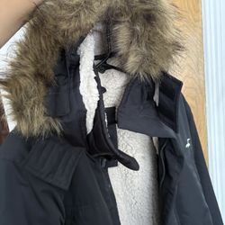 Black Hollister Co. Sherpa lined jacket Size Men’s medium