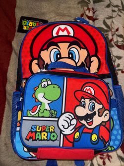 Mario 2pc set backpack new
