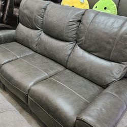 Leather Powered Reclining Sofa