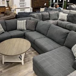 Sorenton Slate RAF or LAF Sectional /couch /Living room set