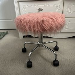Pink Desk/Vanity Chair