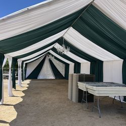 20x50  Canopy Draping And Chairs Tables And More 