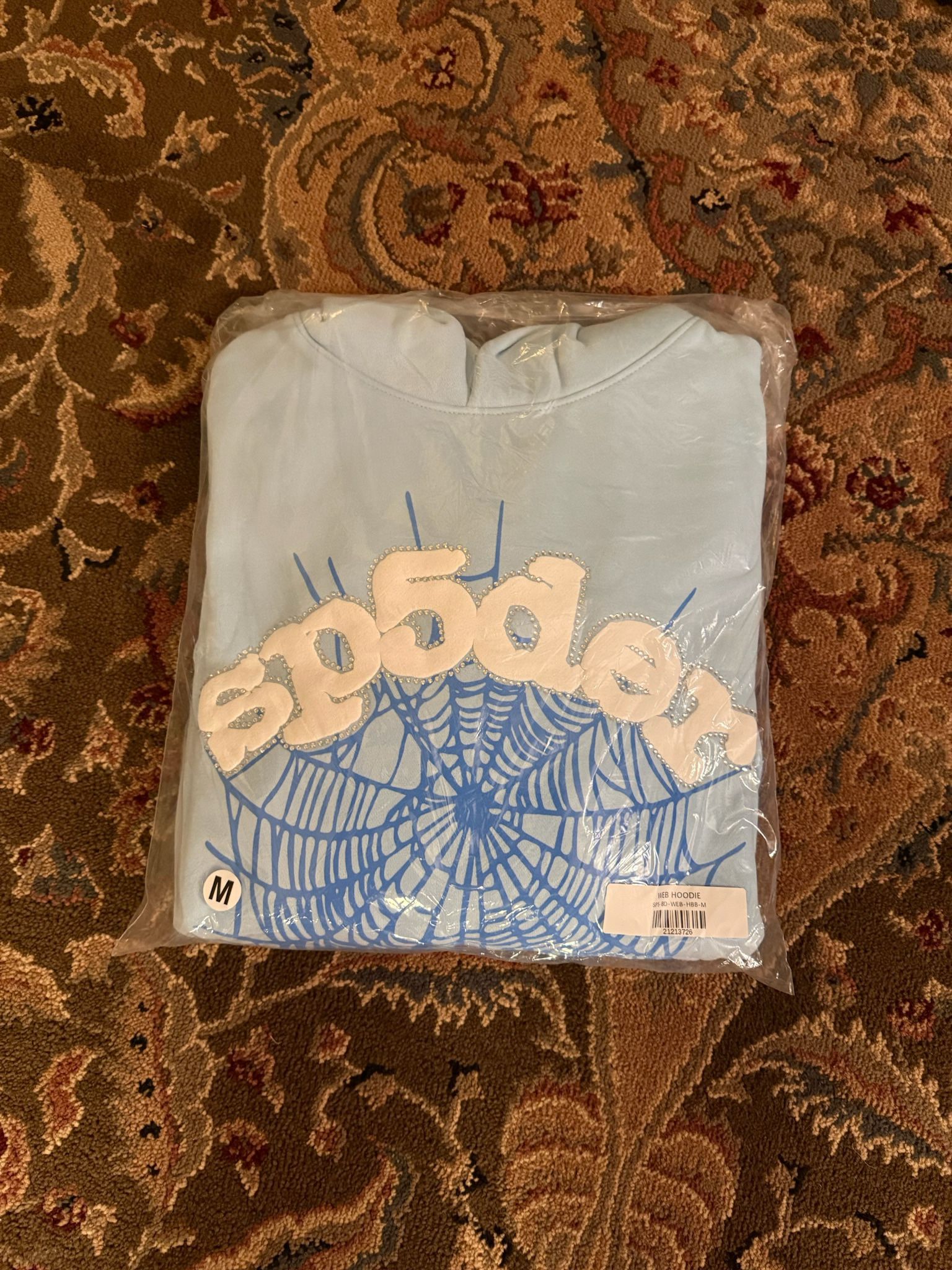 Sp5der Web Hoodie 'Sky Blue' - Brand New - Size Medium