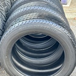 Set of 4 Used Tires Bridgestone Ecopia EP422 Plus 215/55R17 About 60% Tread
