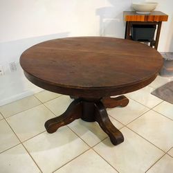 Antique Round Table From Early 1900s