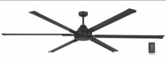 Commercial Electric High Velocity 10 ft. Indoor/Outdoor Matte Black Ceiling Fan with Wall Control Included
