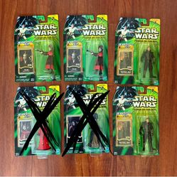 NEW Star Wars - Queen Amidala Sabe Qui-Gon Jinn figure - POTJ green card