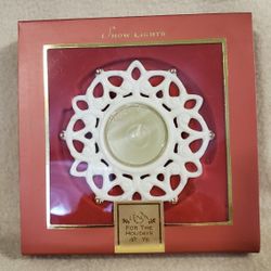 Lenox Snow Lights Snowflake Votive Tealight Candle Holder