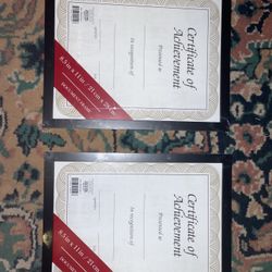 2 Certified Of Achievement Frames