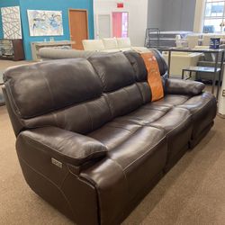 New! Reclining Leather Sofa