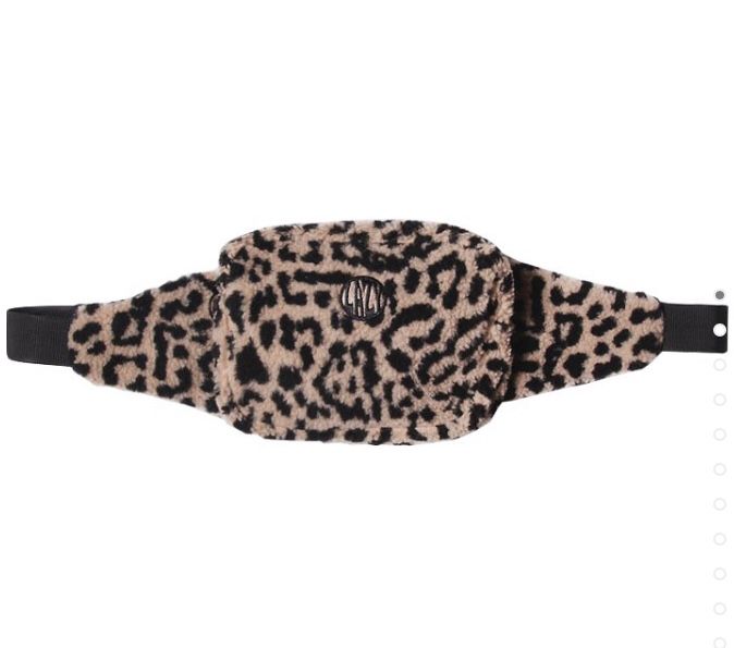 New Lazy Oaf Leopard Fleece Bum Bag