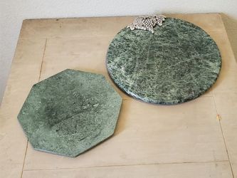 Marble trivet and cheeseboard