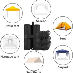4-Pack Canopy Weights Sand Bags for Canopy Tent, Ohuhu Heavy Duty Weight Bags Sandbag for Pop Up Canopy Tents, Gazebo Weights for Instant Outdoor Sun 