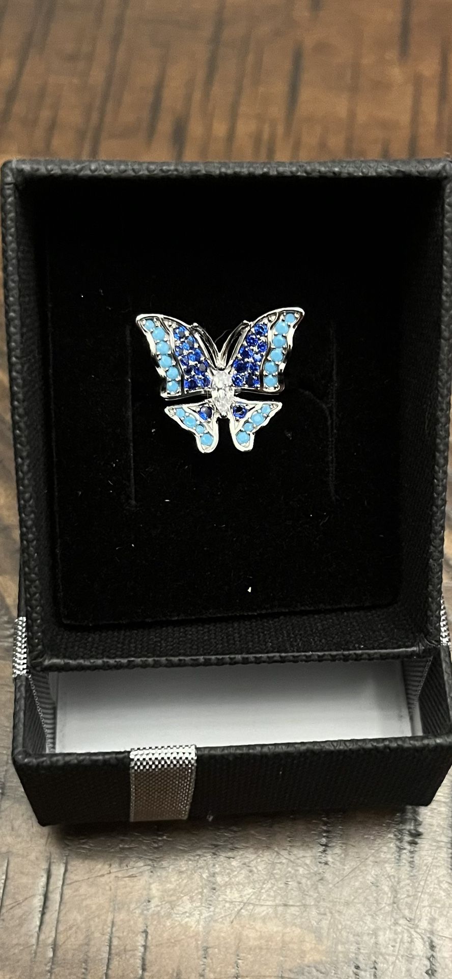 Sterling silver butterfly ring
