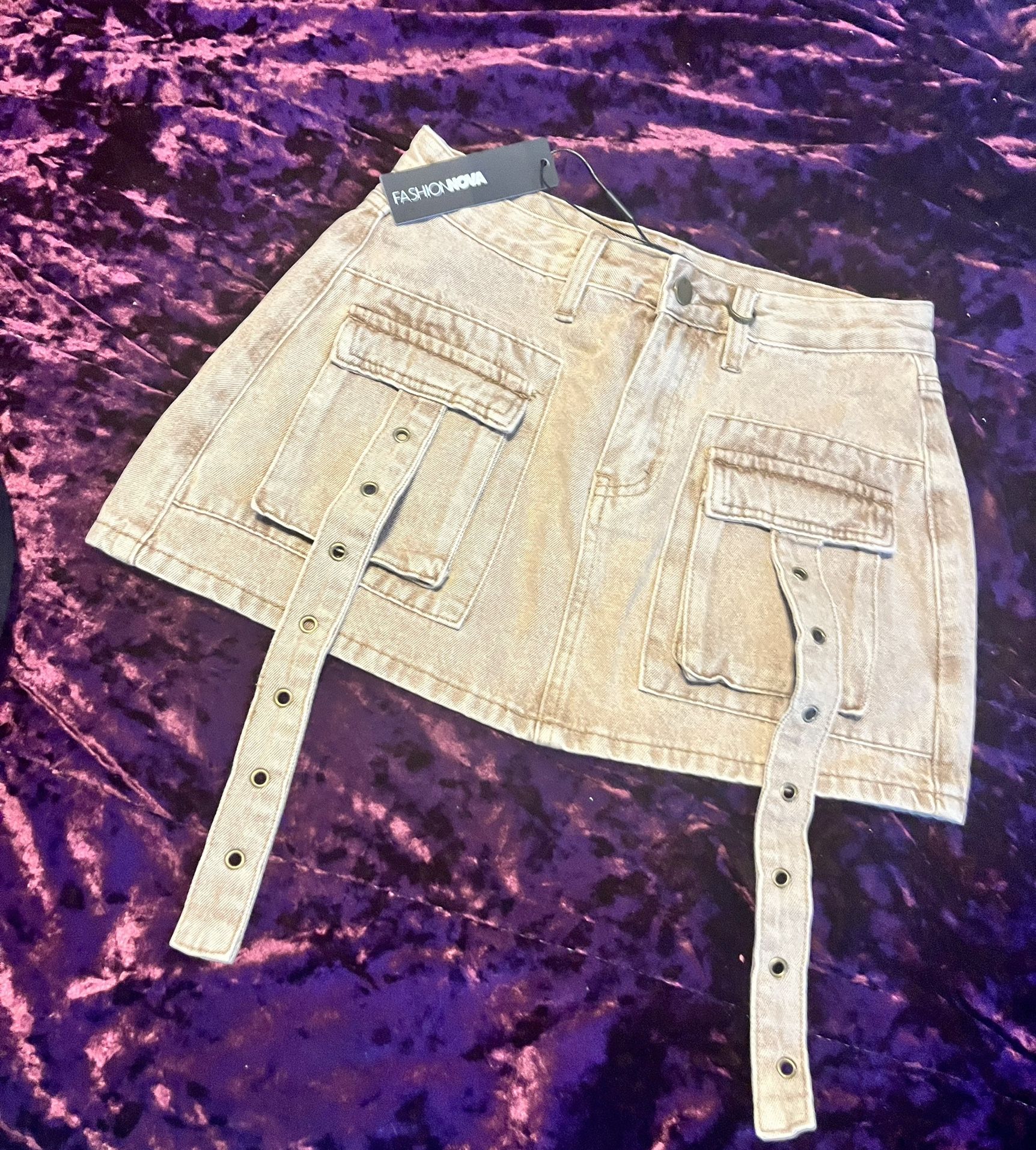 New! Denim Mini Skirt