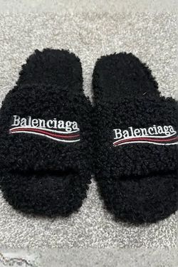 Black Balenciaga Slides – Never Worn