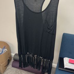 Black Fringe Top 