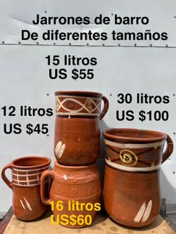 Jarrones De Barro Para Bebidas De Diferentes Tamaños