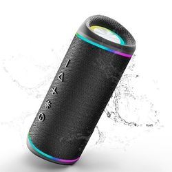 Bluetooth Speaker with HD Sound, Portable Wireless, IPX5 Waterproof, Up to 20H Playtime, TWS Pairing, Bluetooth 5.3, for Home, Party, Beach, Outdoor, 