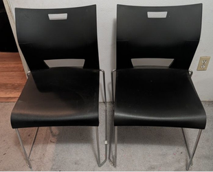 2 Global Duet Stacking Chairs – Commercial Grade – $30