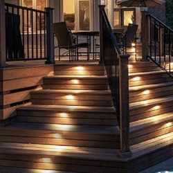 16 piece Solar Deck Lights, Bronze Finished Waterproof Led Solar Lamp for Outdoor Pathway