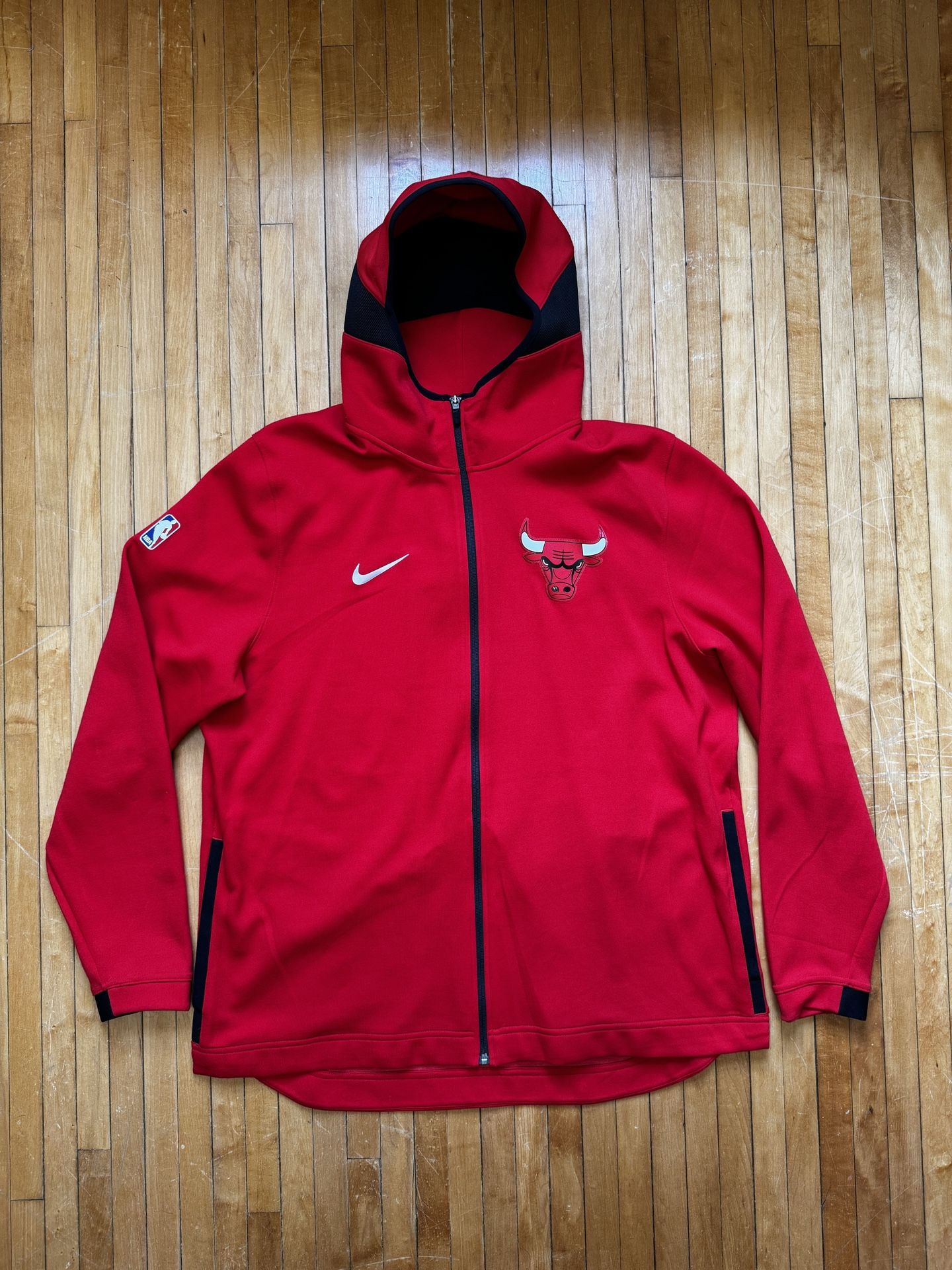 Nike Dri-Fit Chicago Bulls Showtime Full Zip Hoodie Red/Black Mens Sz. XXL