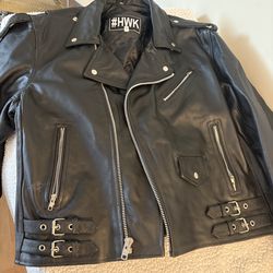 New leather biker jacket