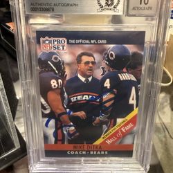 1990 Pro Set Mike Ditka Autograph Auto #59B BGS Authentic Bears