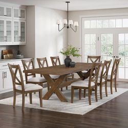 Bayside furnishings Lathan Dining Table and 8 Chairs $999.99