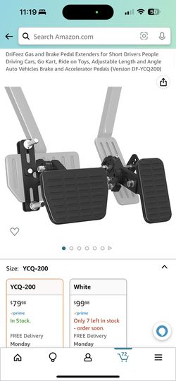  DriFeez Gas and Brake Pedal Extenders for Short Drivers People  Driving Cars, Go Kart, Ride on Toys, Adjustable Length and Angle Auto  Vehicles Brake and Accelerator Pedals (Version DF-YCQ200) : Automotive