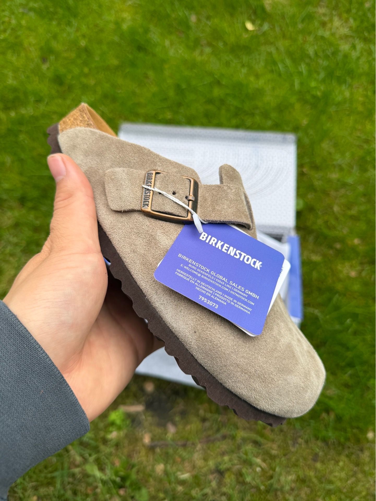 Birkenstock Boston Clogs Taupe Suede Soft Footbed Women’s/Men’s EU 38 New