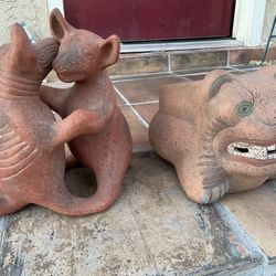  1 Pottery Yard Decoration  Statue ( Planter Sold) 