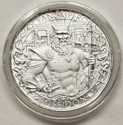 Atlantis Silver round mythical cities series Poseidon bu
