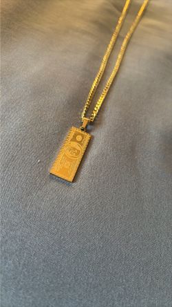 Goldplated 100 Dollar Bill Chain