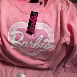 Barbie Pink Sweatshirt  S  NWT 