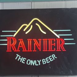 Vintage Rainier Beer Lighted Sign – WORKS!