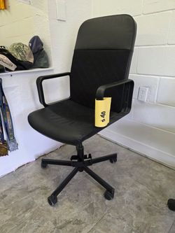 Used height adjustable office chair, $40
