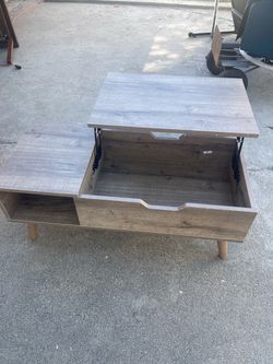Lift-Top Coffee Table with Hidden Storage