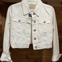 Polo Ralph Lauren Girls White Denim Jacket (new) Size 10