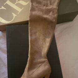 Thigh High Taupe Boots