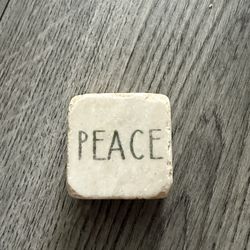 artandstone Marble Peace Square Plaque 2x2 in Decorative Freestanding Sign
