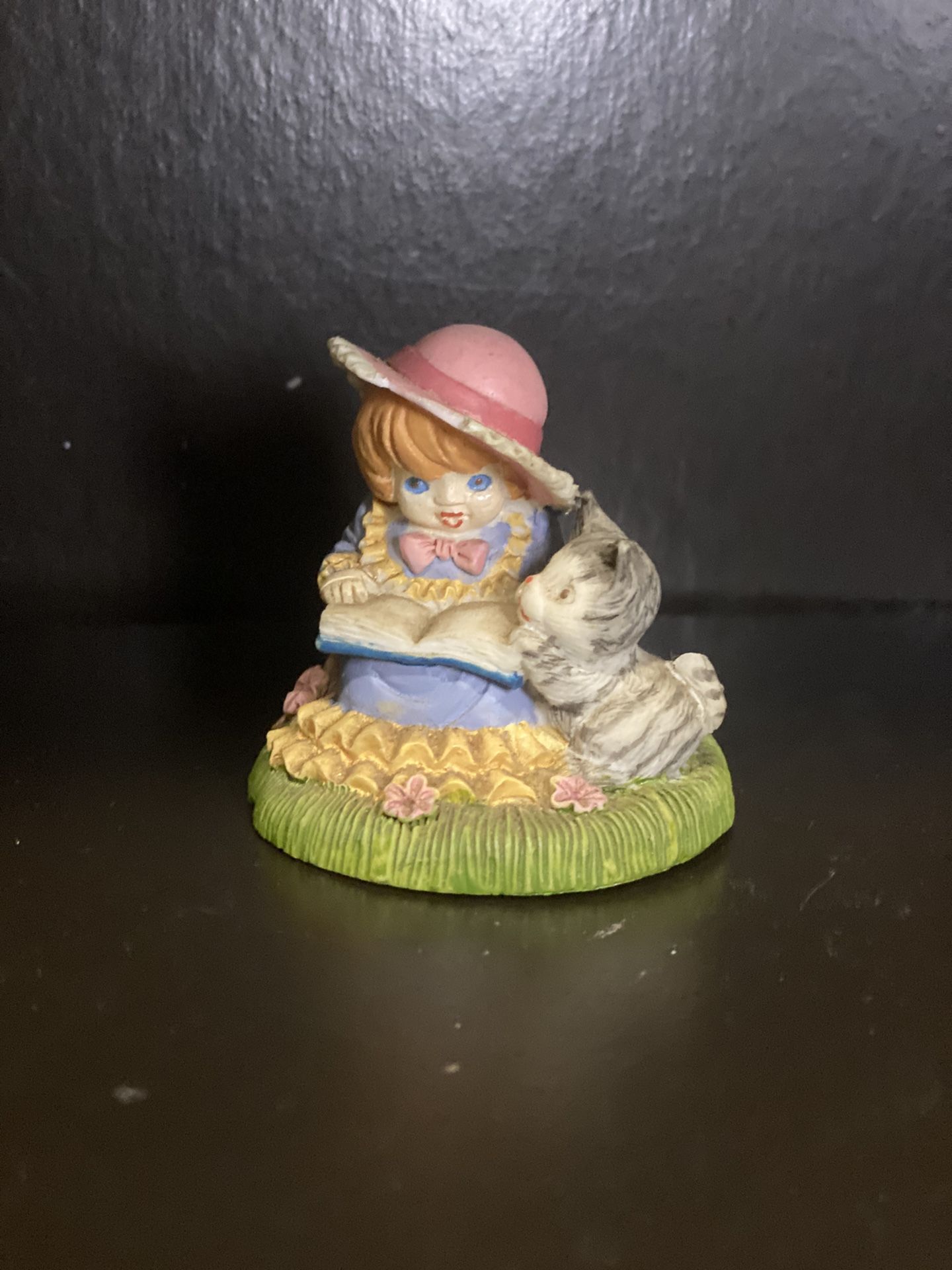 Little Girl And Cat Figurine