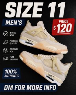 Off-White x Air Jordan 4 Sneakers Size 11