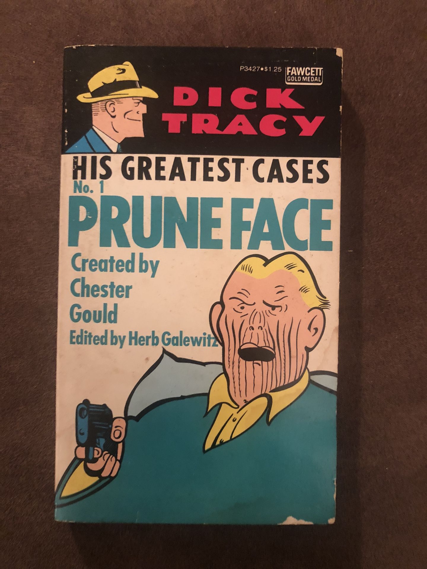 1975 Dick Tracy Greatest Cases #1 Prune Face Paperback Book By Chester Gould GC