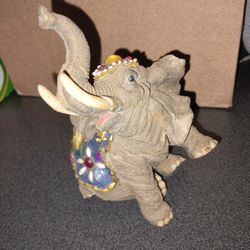Vintage Rare Handcrafted And Painted Elephant Statue 