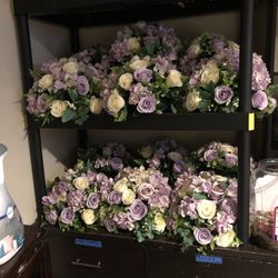 Lavender And Cream Rose Arrangements 