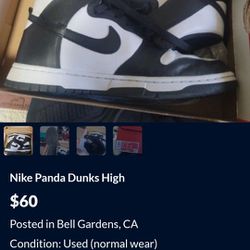 Nike panda dunks high