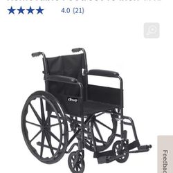 Drive 18" Seat Wheelchair W footrest