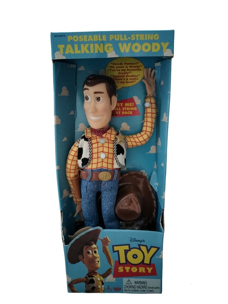 Vintage 1995 Talking Woody pull-string doll by Thinkway Toys